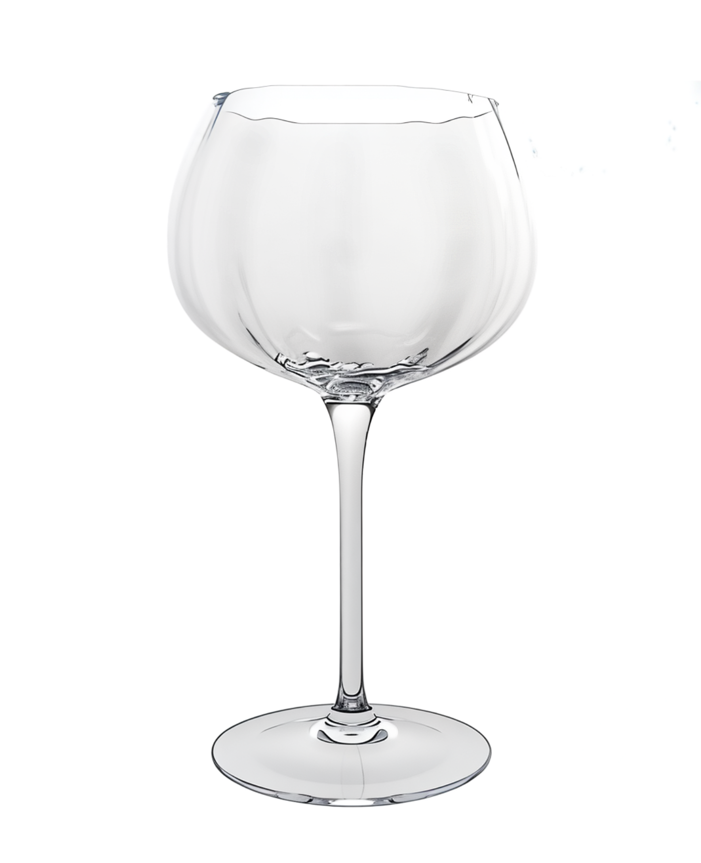 Beautiful balloon glass for cocktails, clear stylish design for bars and restaurants